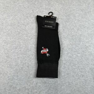 Steve Madden Socks Mens Size 10-13 Shoe Size 6-12.5 Black Heart Cotton Blend